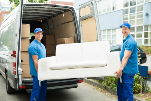 Professional removals team preparing a move in Spain