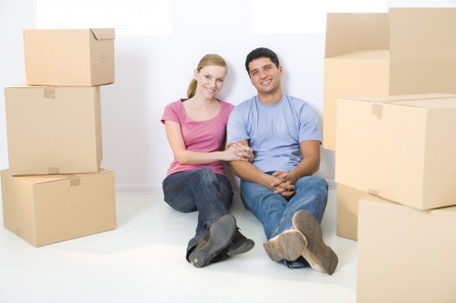 Local van service loading boxes and furniture for a move in Spain