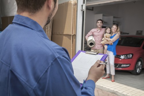 Local movers handling a commercial office move in Spain