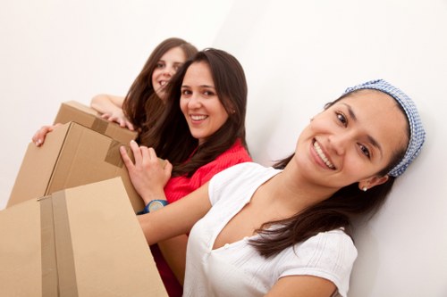 House removalists preparing for delivery at a Spanish property