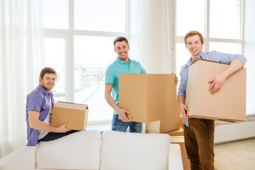 Furniture and belongings being moved from a villa in Spain