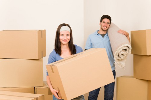 Packaged furniture and moving equipment for a Spanish relocation