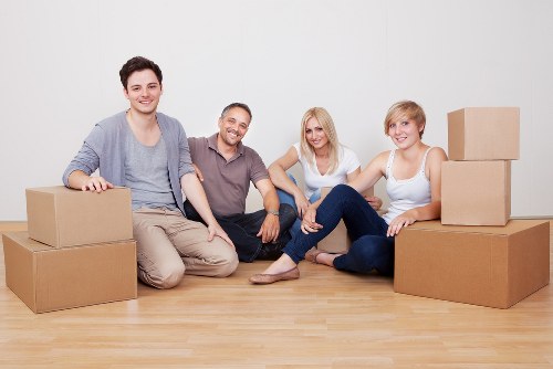Loading furniture and boxes into a removal van in Spain